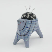 Small Sidekick Pincushion in Blue Clay