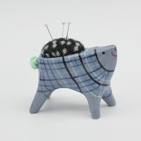 Small Sidekick Pincushion in Blue Clay