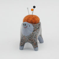 Small Sidekick Pincushion in Blue Clay