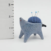 Small Sidekick Pincushion in Blue Clay