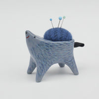 Small Sidekick Pincushion in Blue Clay