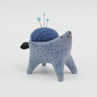 Small Sidekick Pincushion in Blue Clay