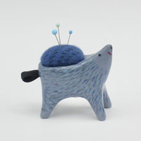 Small Sidekick Pincushion in Blue Clay