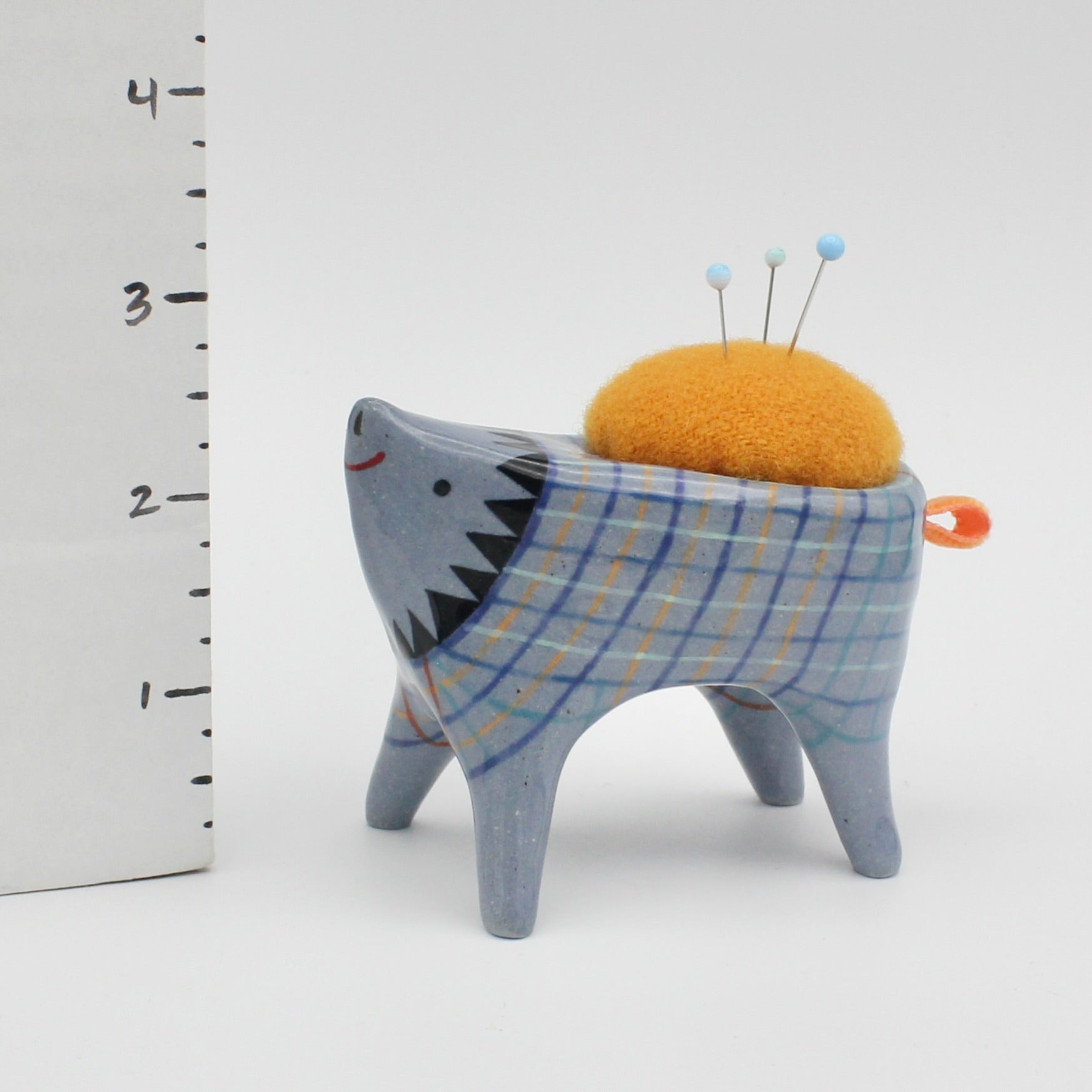 Sidekick Pincushion in Blue Clay