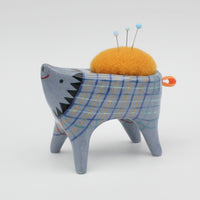 Sidekick Pincushion in Blue Clay
