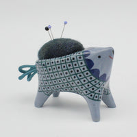 Sidekick Pincushion in Blue Clay