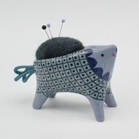 Sidekick Pincushion in Blue Clay