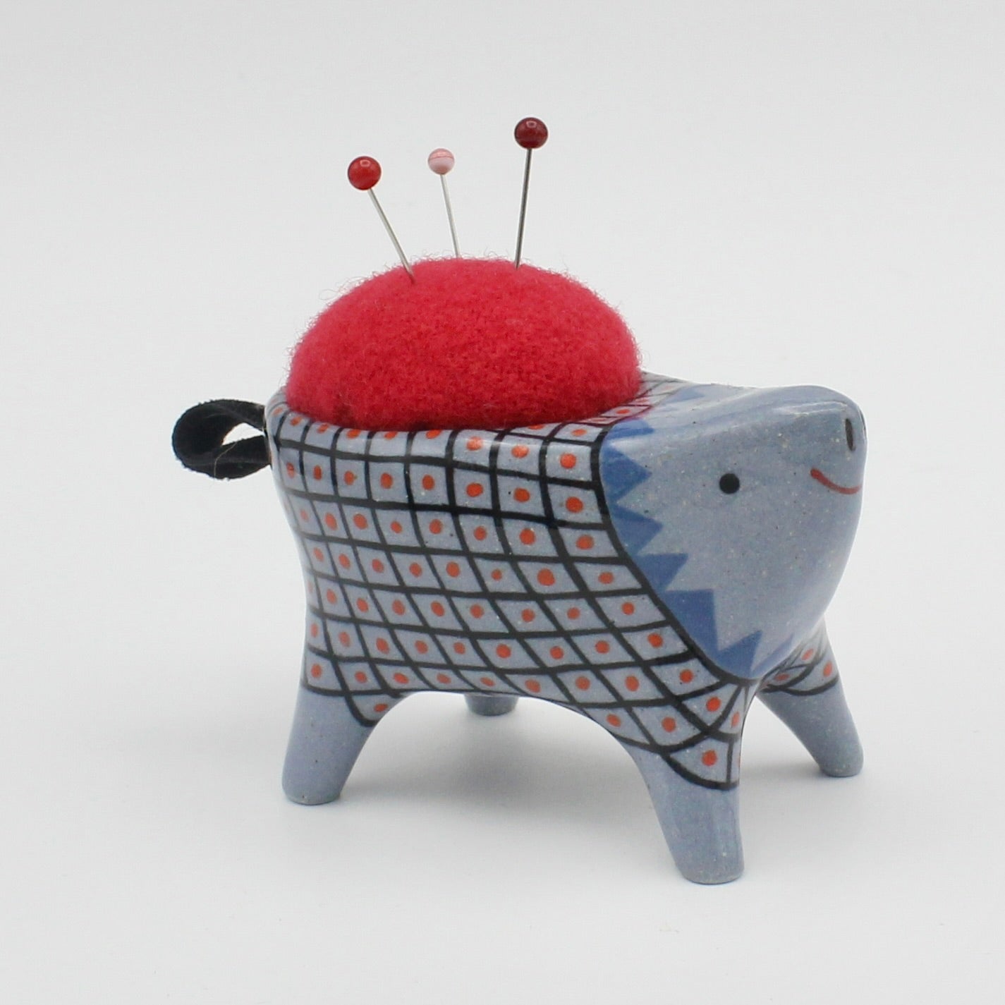 Sidekick Pincushion in Blue Clay