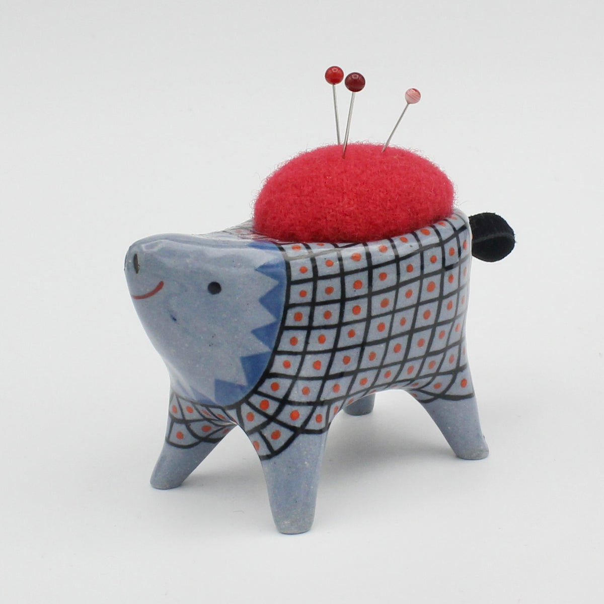 Sidekick Pincushion in Blue Clay