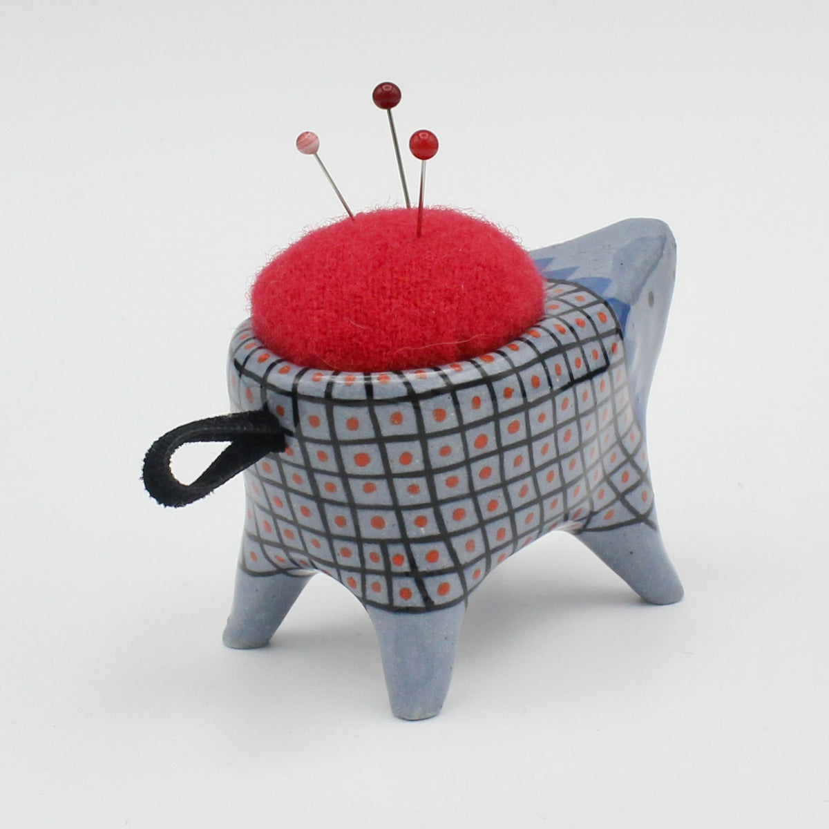 Sidekick Pincushion in Blue Clay