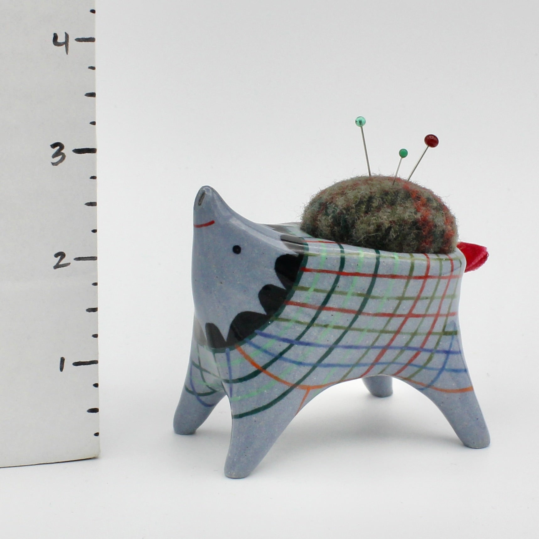 Sidekick Pincushion in Blue Clay