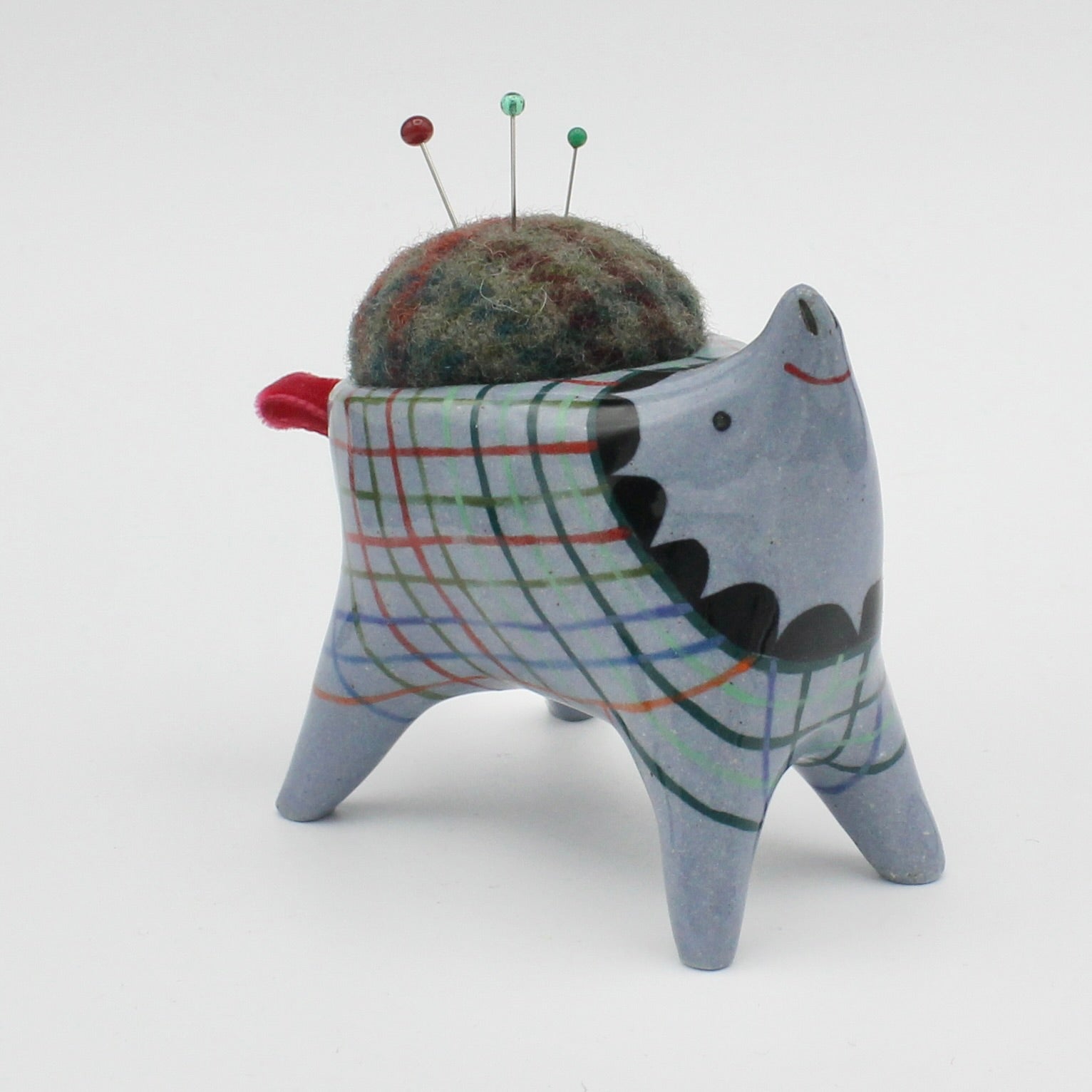 Sidekick Pincushion in Blue Clay