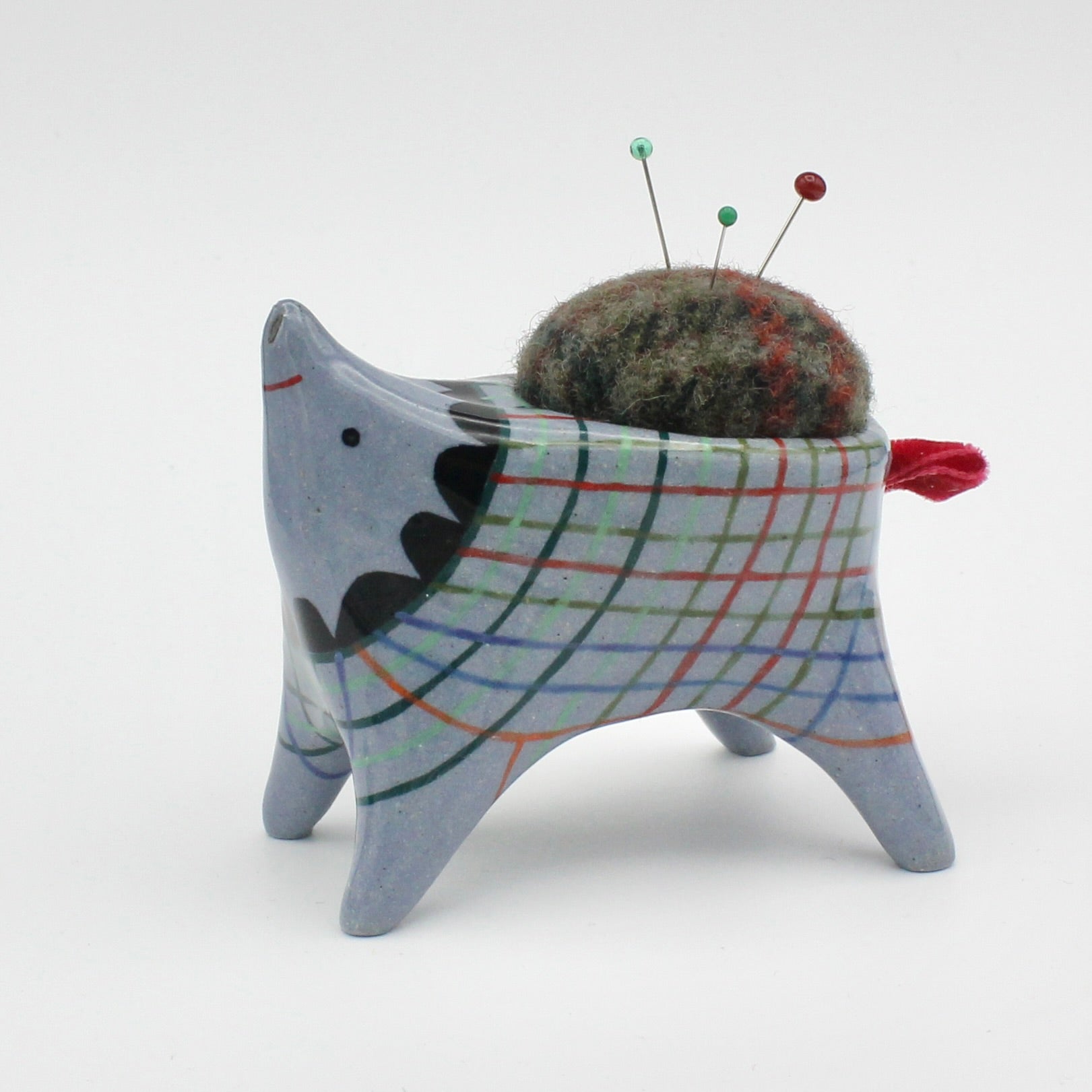 Sidekick Pincushion in Blue Clay