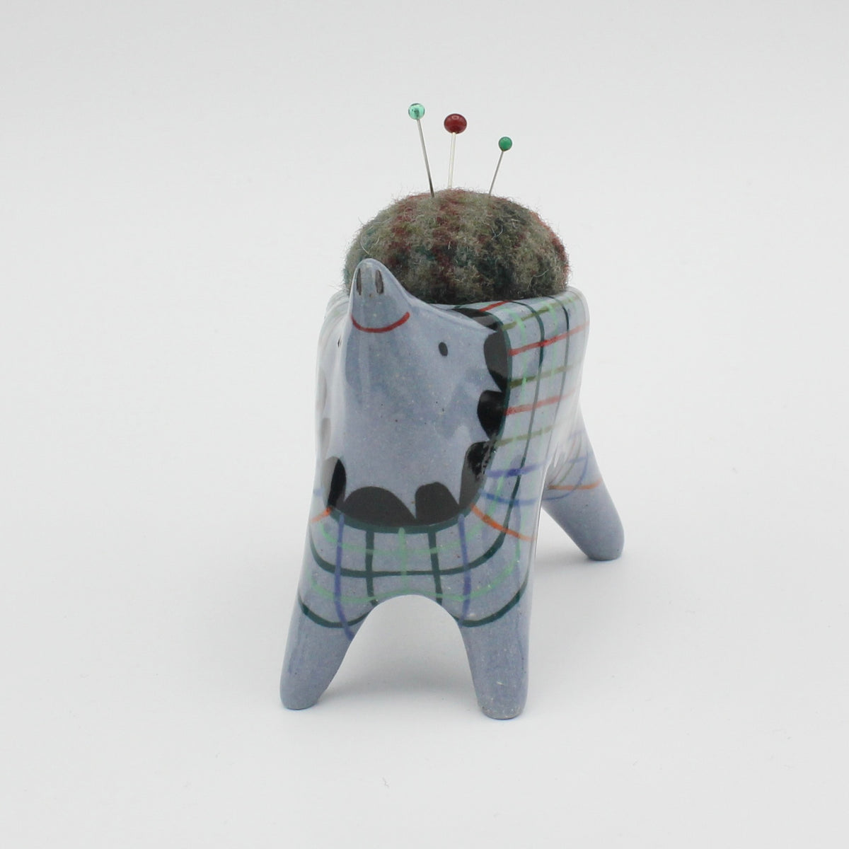 Sidekick Pincushion in Blue Clay