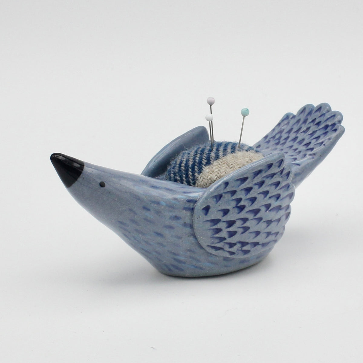 Sidekick Pincushion in Blue Clay