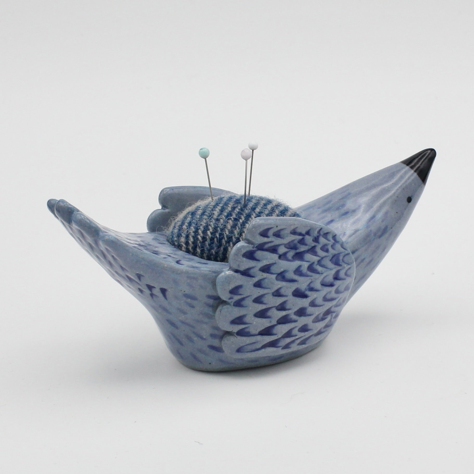 Sidekick Pincushion in Blue Clay