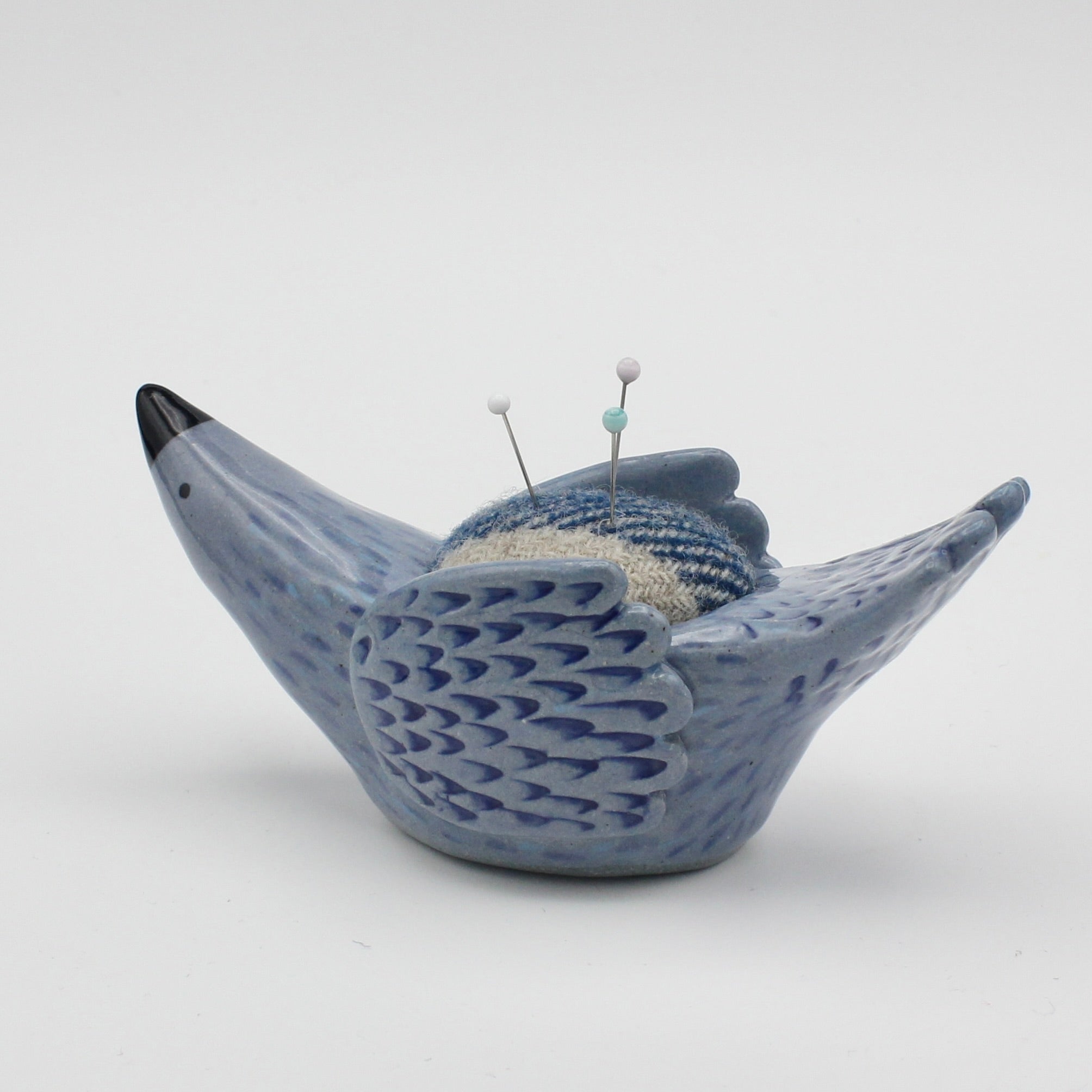 Sidekick Pincushion in Blue Clay