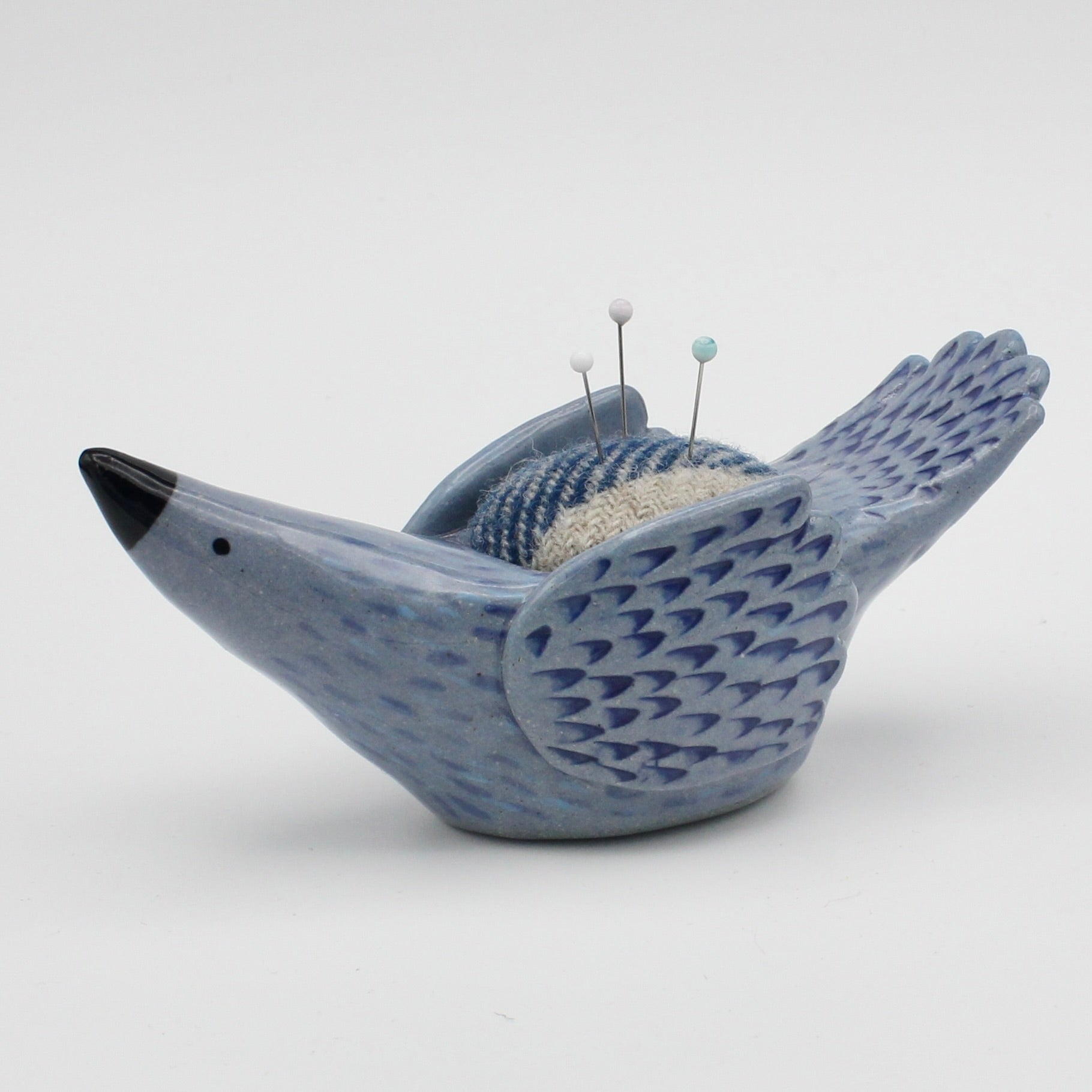 Sidekick Pincushion in Blue Clay