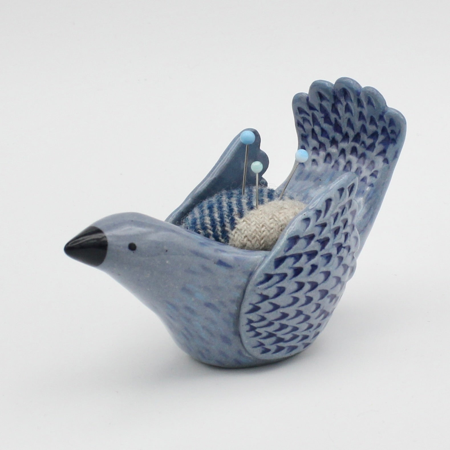 Sidekick Pincushion in Blue Clay