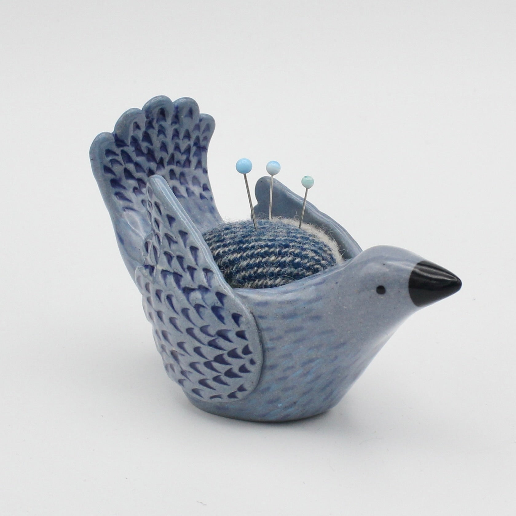 Sidekick Pincushion in Blue Clay