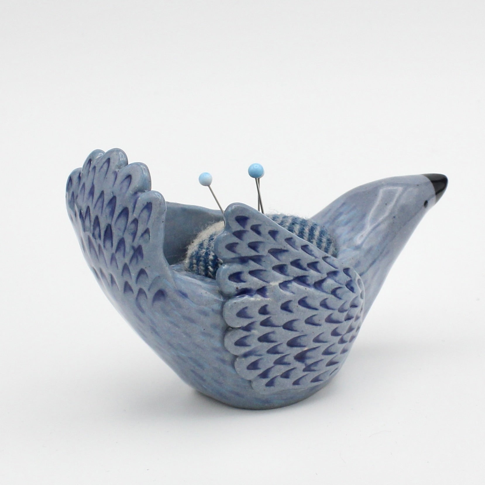 Sidekick Pincushion in Blue Clay