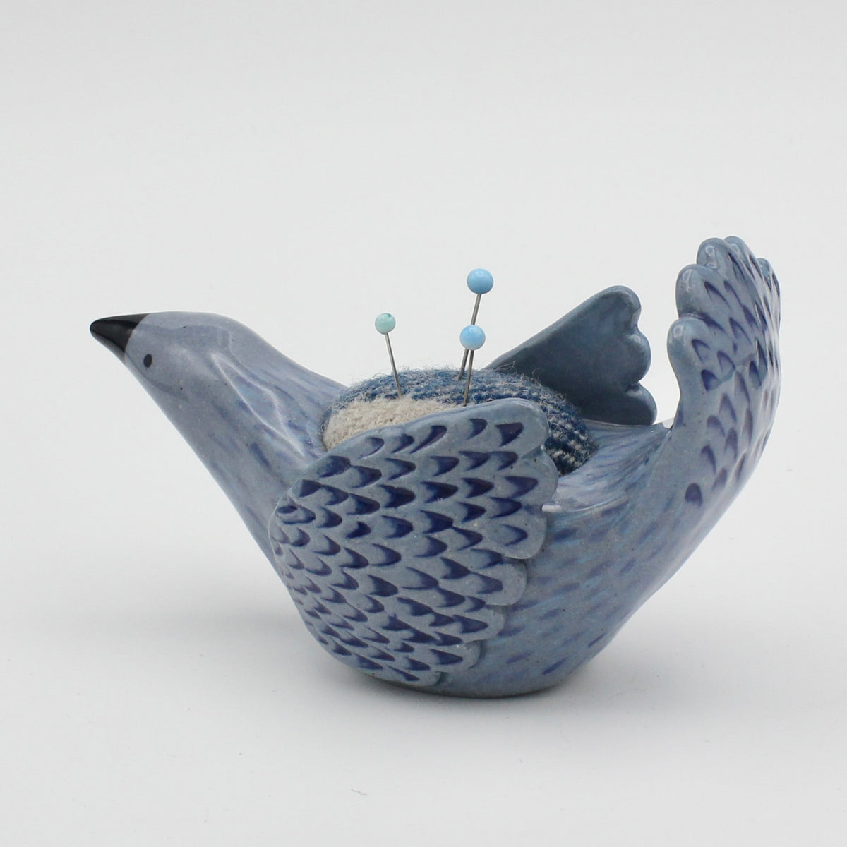 Sidekick Pincushion in Blue Clay