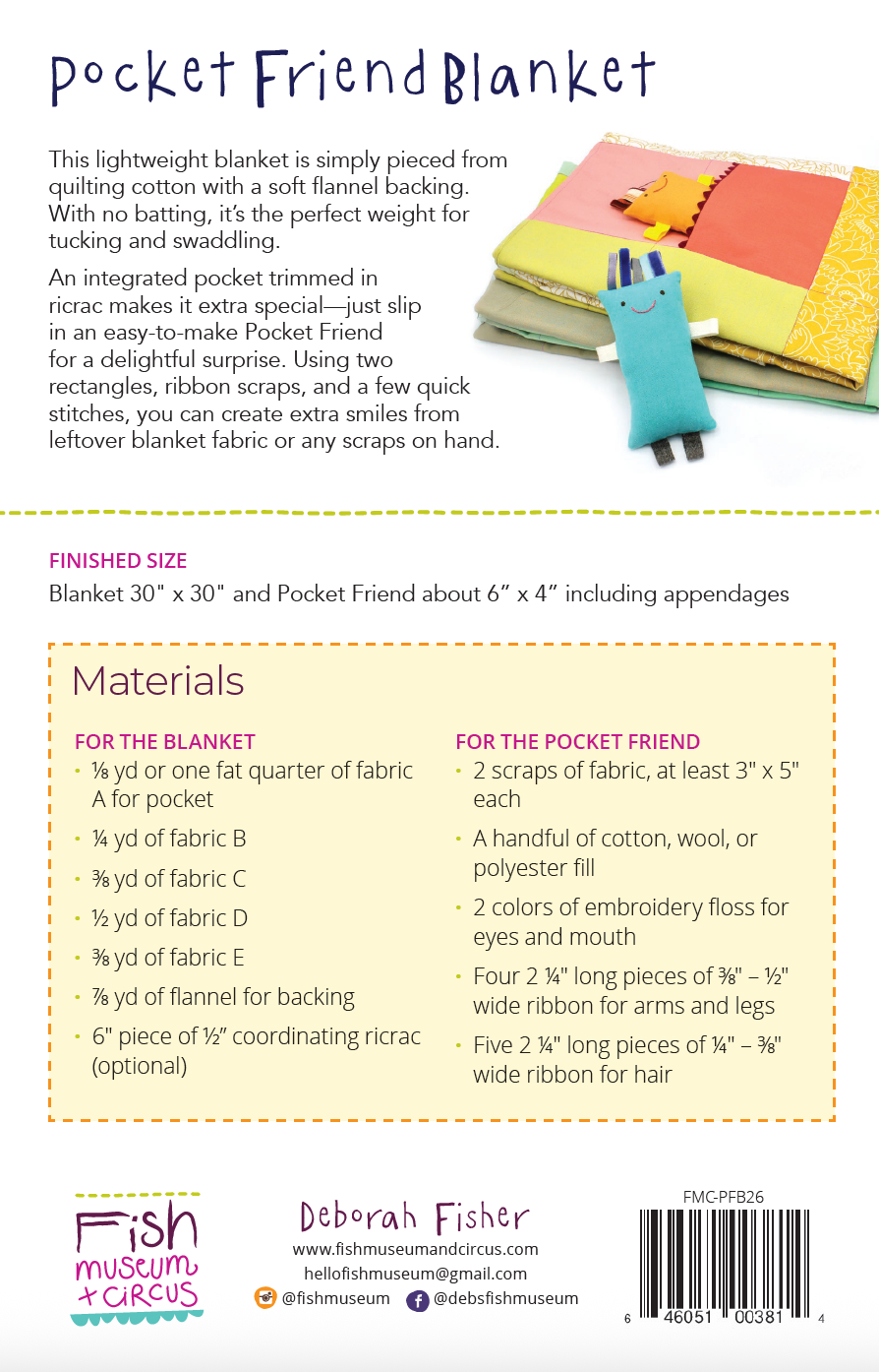 PAPER Pattern: Pocket Friend Blanket