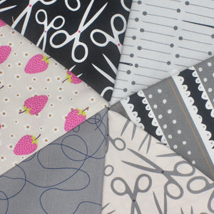 Sew Good Fabric Collection- Black and Gray Fat Quarter Bundle