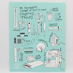 Art Print-An Incomplete Chart of (not to scale) Happiness Things
